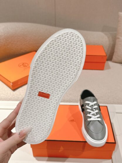 Hermes gray and black couple fashion casual skateboard shoes - Image 9