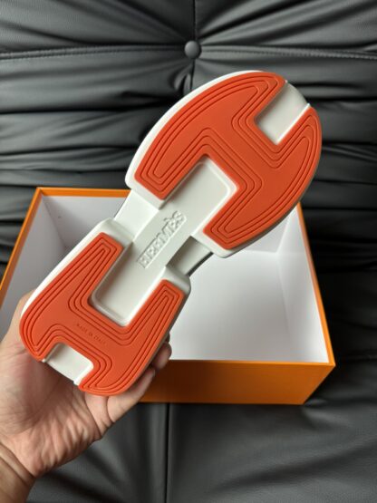 Hermes light grey high-end elegant casual shoes - Image 9