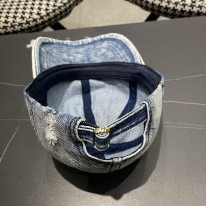 Louis Vuitton denim ripped baseball cap - Image 11