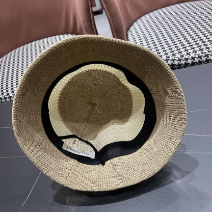 Dior hollow sun protection contrast color sun hat - Image 11