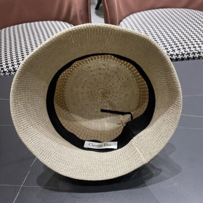 Dior hollow sun protection contrast color sun hat - Image 11