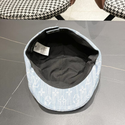 Louis Vuitton fashionable versatile denim jacquard beret breathable sun hat - Image 10