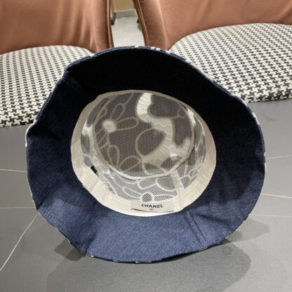 Chanel Spring and Summer Fashion All-match Embroidered Flower Bucket Hat - Image 10