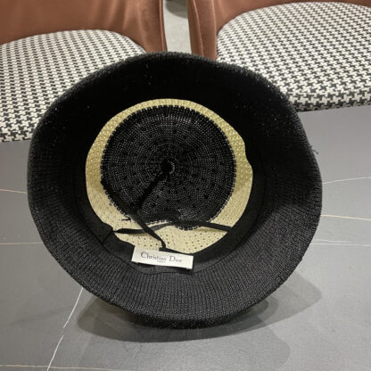 Dior hollow sun protection contrast color sun hat - Image 11