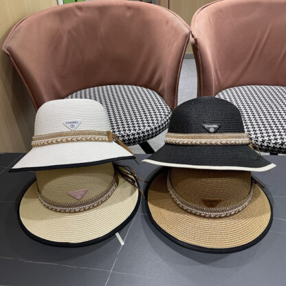Prada summer high fashion sun protection straw hat - Image 10