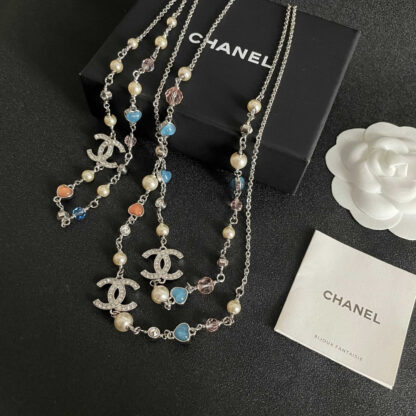 Chanel Love Double C Necklace - Image 8