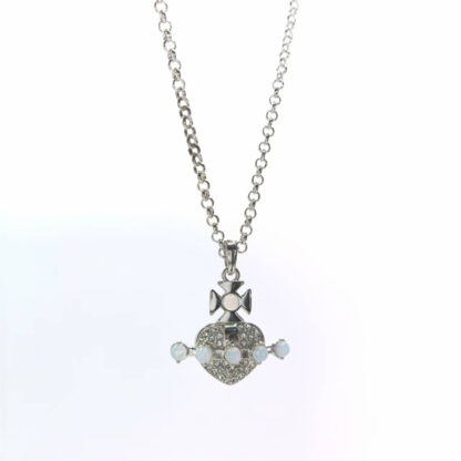 Vivienne WestwoodOONA Heart Pearl Saturn Necklace - Image 10